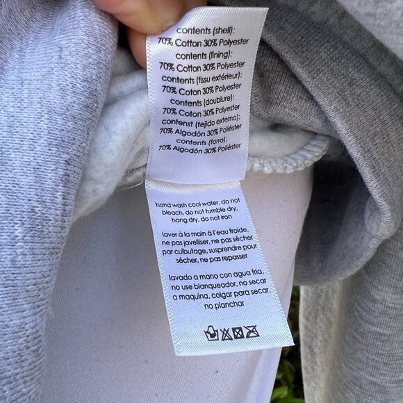 We Wore What Oversized Crewneck Sweatshirt Xtra Small XS in Heather Gray - Picture 9 of 9